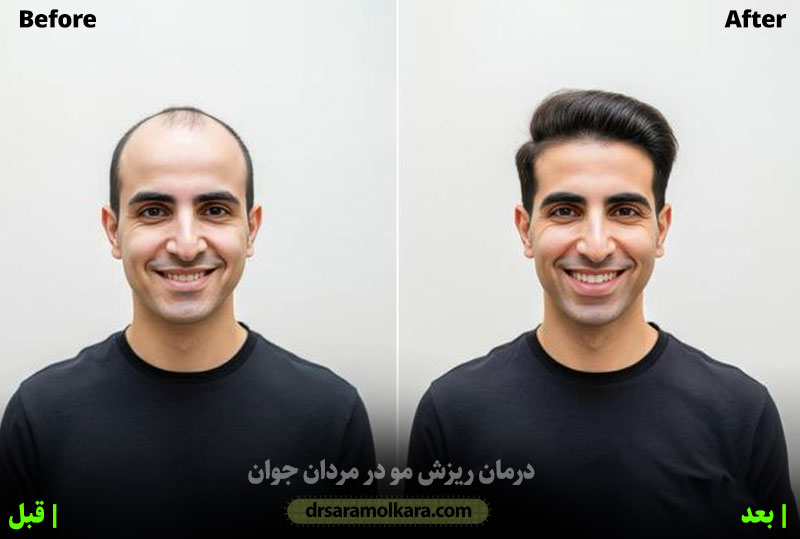 درمان ریزش مو مردان جوان